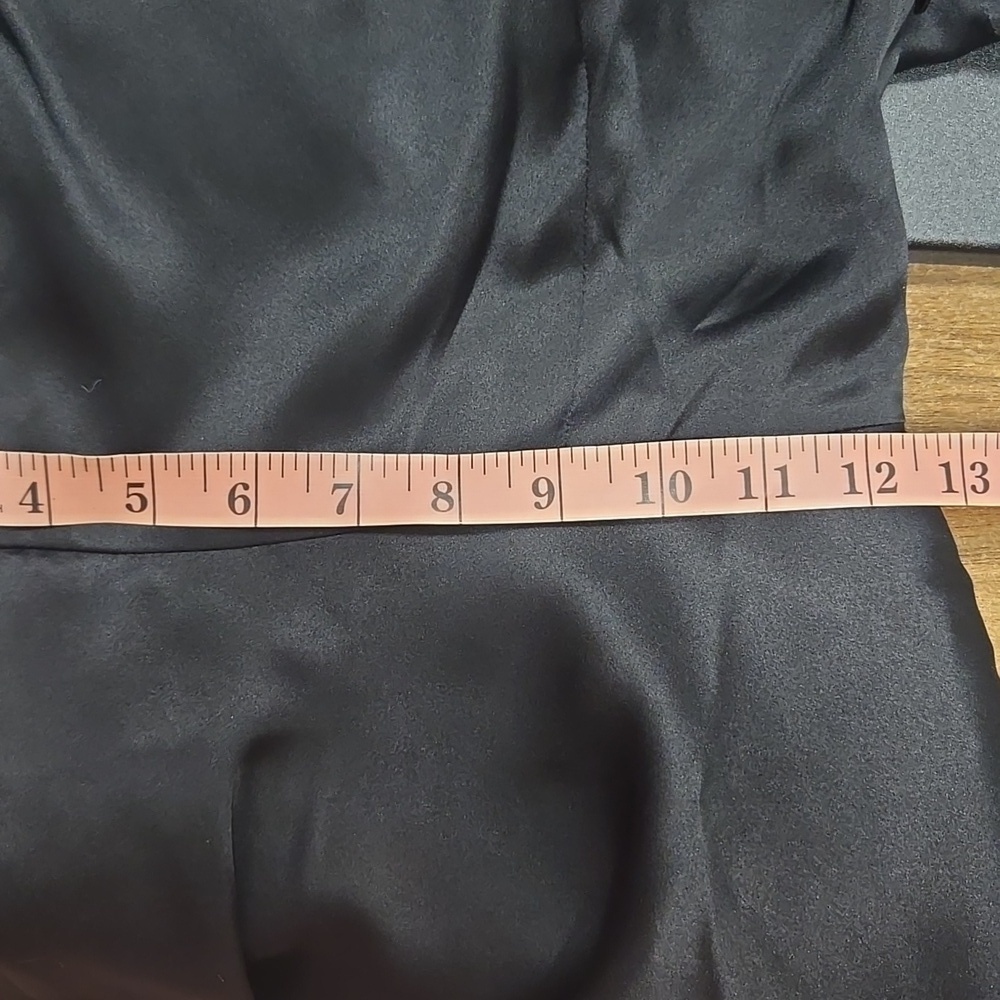 TED BAKER-London Haydaa Black Silk Dress-Size 1(4) - Picture 16 of 17